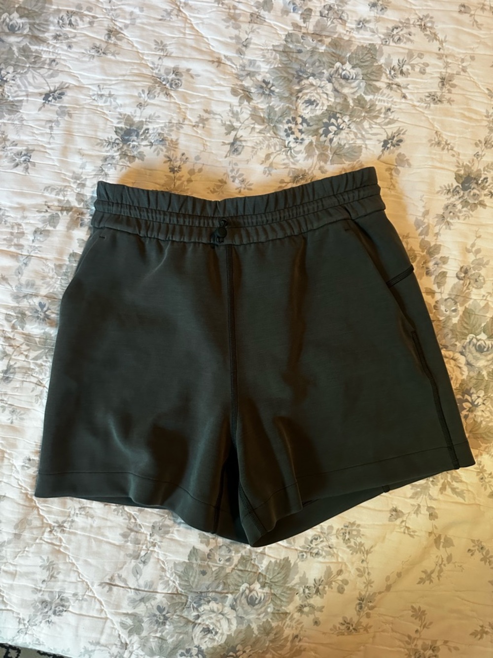 Lululemon Tech Sweat Shorts in Dark Olive